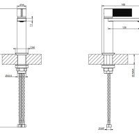 Gessi Inverso Rigato 73502.149 Смеситель для раковины (нержавеющая сталь)