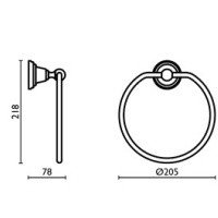 Bagno & Associati Canova CA20751 Полотенцедержатель кольцо (хром)