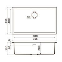 OMOIKIRI Yamakawa 4993782 Мойка для кухни 75*45 см (белый)