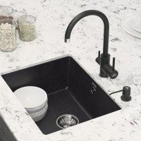 Мойка для кухни Paulmark PM205546-BLM Цвет черный металлик