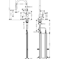 Hansgrohe Talis M54 72801000 Высокий смеситель для кухни с вытяжным изливом (хром)