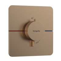 Hansgrohe ShowerSelect Comfort Q 15588140 Центральный термостат - внешняя часть (бронза шлифованная)