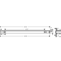 Hansgrohe Rainfinity 26844140 Полка для ванной комнаты 500 мм (бронза шлифованная)