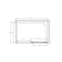 Vincea Alpha VSR-3AL9012CLG Душевой уголок 1200*900*1900 мм (профиль золото шлифованное | витраж прозрачное стекло)