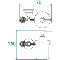 CEZARES OLIMP-SOI-02-M Дозатор для жидкого мыла (бронза)