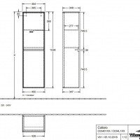 Villeroy Boch Collaro C03401MS Шкаф пенал для ванной комнаты, петли справа (White Matt).