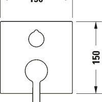 Duravit C.1 C15210011046 Смеситель для ванны - внешняя часть (чёрный матовый)
