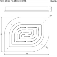 Jaquar Maze OHS-GLD-85857 Верхний душ с подсветкой 450*350 мм (золото)