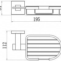 Savol Серия 65Q S-06532Q Мыльница-решётка подвесная (графит матовый)
