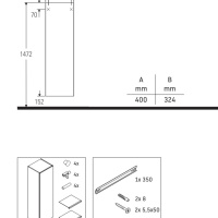 Duravit Vitrium VT1178LHEHE0000 Шкаф-пенал подвесной - петли слева (тёмно-серый матовый)