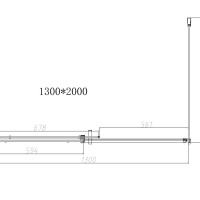 Vincea Dice VSR-4D8013CL Душевой уголок 1300*800*2000 мм (профиль хром | витраж прозрачное стекло)