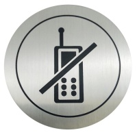 NOFER 16733.2.S Указатель запрета использования телефона (нержавеющая сталь)