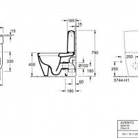 Villeroy Boch Avento 7758A101 Керамический бачок для унитаза (альпийский белый).