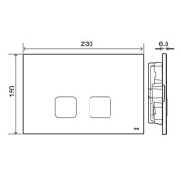 OLI Plain 70828 - Накладная панель смыва для унитаза | механический смыв (хром матовый)