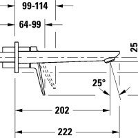 Duravit Wave WA1070004004 Настенный смеситель для раковины - внешняя часть (бронза шлифованная)