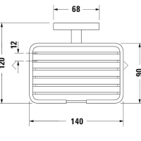 Duravit Karree 0099531000 Мыльница-решетка подвесная (хром)