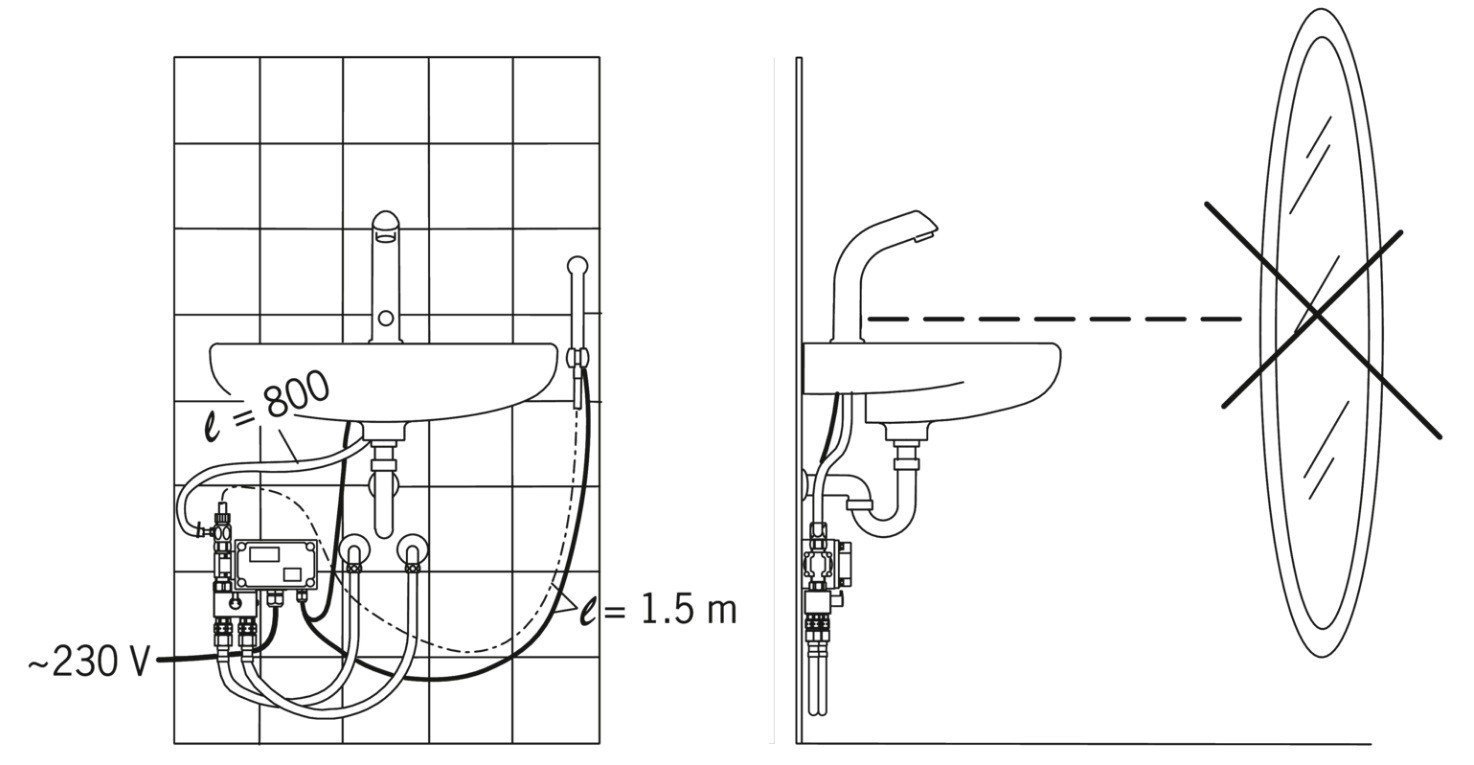 Настенный вентиль с гигиеническим душем BM 040.00