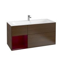 Villeroy Boch Finion F060HBGN Тумба под раковину 1196х498 мм (peony matt/walnut veneer).