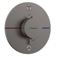 Hansgrohe ShowerSelect Comfort S 15556340 Термостатический смеситель для ванны - внешняя часть (чёрный хром шлифованный)
