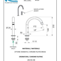 Remer Minimal N57 Смеситель для раковины (хром)