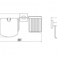 Savol Серия 65Q S-L06551Q Держатель для туалетной бумаги с держателем освежителя воздуха (графит матовый)