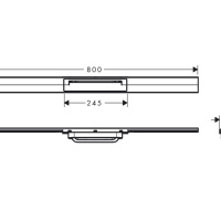 Hansgrohe RainDrain Flex 56044140 Трап для душа 800 мм - внешняя часть (бронза шлифованная)