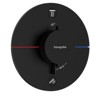 Hansgrohe ShowerSelect Comfort S 15556670 Термостатический смеситель для ванны - внешняя часть (чёрный матовый)