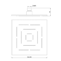 Jaquar Maze OHS-GDS-1619 Верхний душ 200*200 мм (золото матовое)