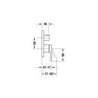 Duravit C.1 C15210018010 Смеситель для ванны - внешняя часть (хром)