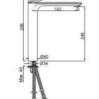 Jaquar Laguna LAG-GMP-91005B Высокий смеситель для раковины (матовое золото PVD)