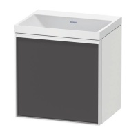 Duravit Vitrium c-bonded VT4088N4918000W Тумба с раковиной подвесная 45*35 см - петли слева (графит матовый | белый матовый)