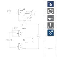 Ramon Soler TZAR 340501TR Смеситель для ванны (хром)