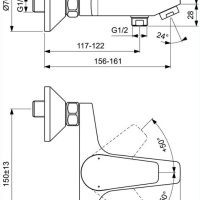 Ideal Standard Esla BC264AA Комплект смесителей для ванной комнаты (хром)