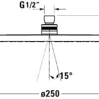 Duravit Shower UV0662018004 Верхний душ Ø 250 мм (бронза шлифованная)