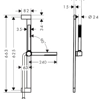 Hansgrohe Pulsify S 24373700 Душевой гарнитур (белый матовый)