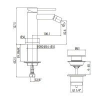 GATTONI Circle Two 9150/91C0 Смеситель для биде