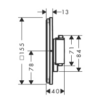 Hansgrohe ShowerSelect Comfort Q 15589140 Термостатический смеситель для душа - внешняя часть (бронза шлифованная)
