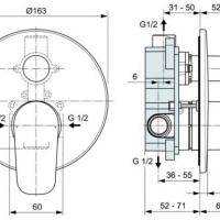 Ideal Standard Ceraflex BC447AA Душевая система - комплект со смесителем (хром)
