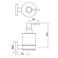 Jaquar Continental ACN-GLD-1135N Дозатор для жидкого мыла подвесной (золото)