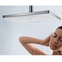 Верхний душ с держателем 24012400 Hansgrohe Rainmaker Select 460 (белый, хром)