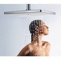Верхний душ с держателем 24012400 Hansgrohe Rainmaker Select 460 (белый, хром)