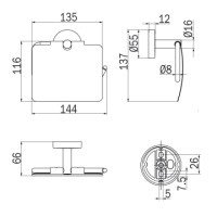 INDA Forum A36250CR Держатель для туалетной бумаги (хром)