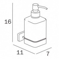 INDA Lea A18120WM21 Дозатор для жидкого мыла подвесной (белый матовый)