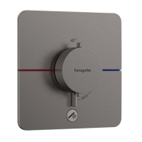 Hansgrohe ShowerSelect Comfort Q 15589340 Термостатический смеситель для душа - внешняя часть (чёрный хром шлифованный)