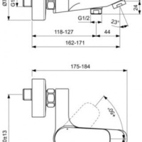 Ideal Standard Ceraflex BD001AA Комплект смесителей для ванной комнаты (хром)