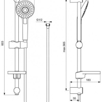 Ideal Standard Ceraflex BD001AA Комплект смесителей для ванной комнаты (хром)