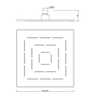 Jaquar Maze OHS-GLD-1629 Верхний душ 240*240 мм (золото)