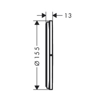 Hansgrohe ShowerSelect Comfort S 15558340 Запорно-переключающий вентиль на 3 положения (чёрный хром шлифованный)