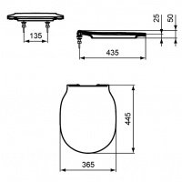 Сиденье с крышкой для унитаза E036501 Ideal Standard Connect Air
