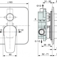 Ideal Standard Esla BD002XC Комплект смесителей для ванной комнаты (хром)